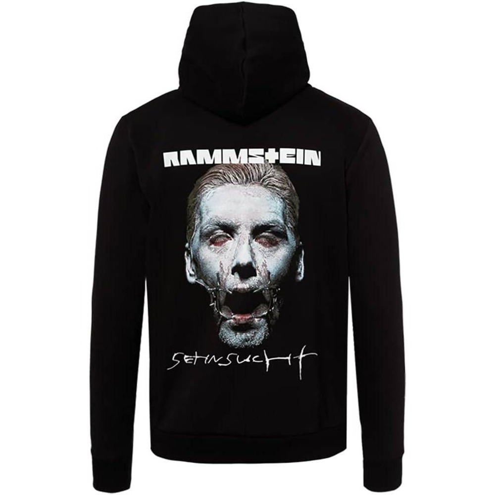Rammstein Sehnsucht Schneider Black Zip Up Hoodie Large Graphic Band Sweatshirt